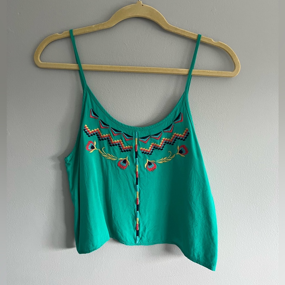 Embroidered tank